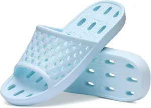 Litfun Shower Shoes for Women Non-Slip Quick Dry Shower Slippers Lightweight Pool Sandals with Drain Holes for College Dorm, Beach, Bathroom & Gym