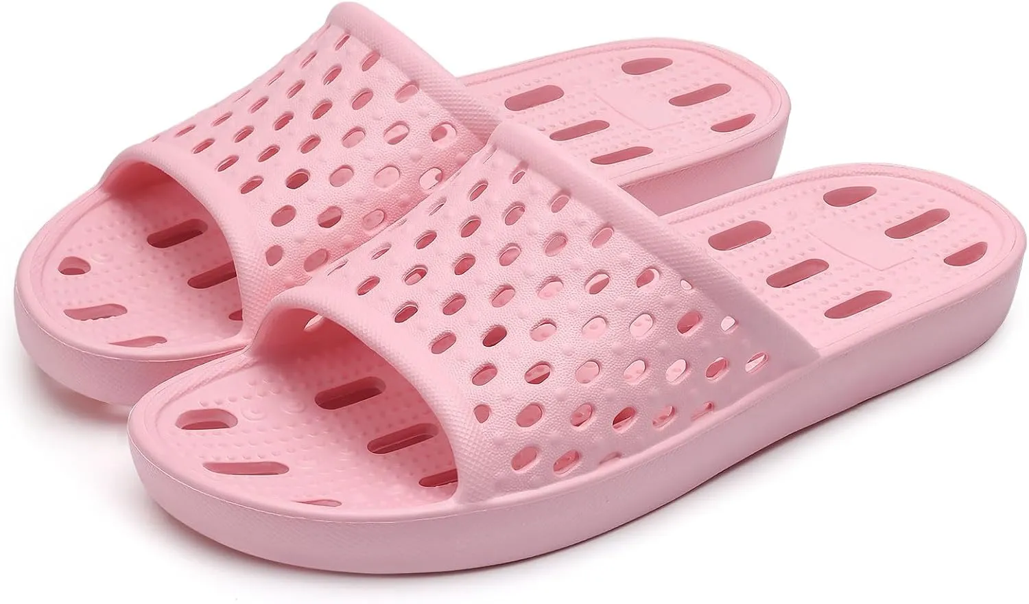Litfun Shower Shoes for Women Non-Slip Quick Dry Shower Slippers Lightweight Pool Sandals with Drain Holes for College Dorm, Beach, Bathroom & Gym