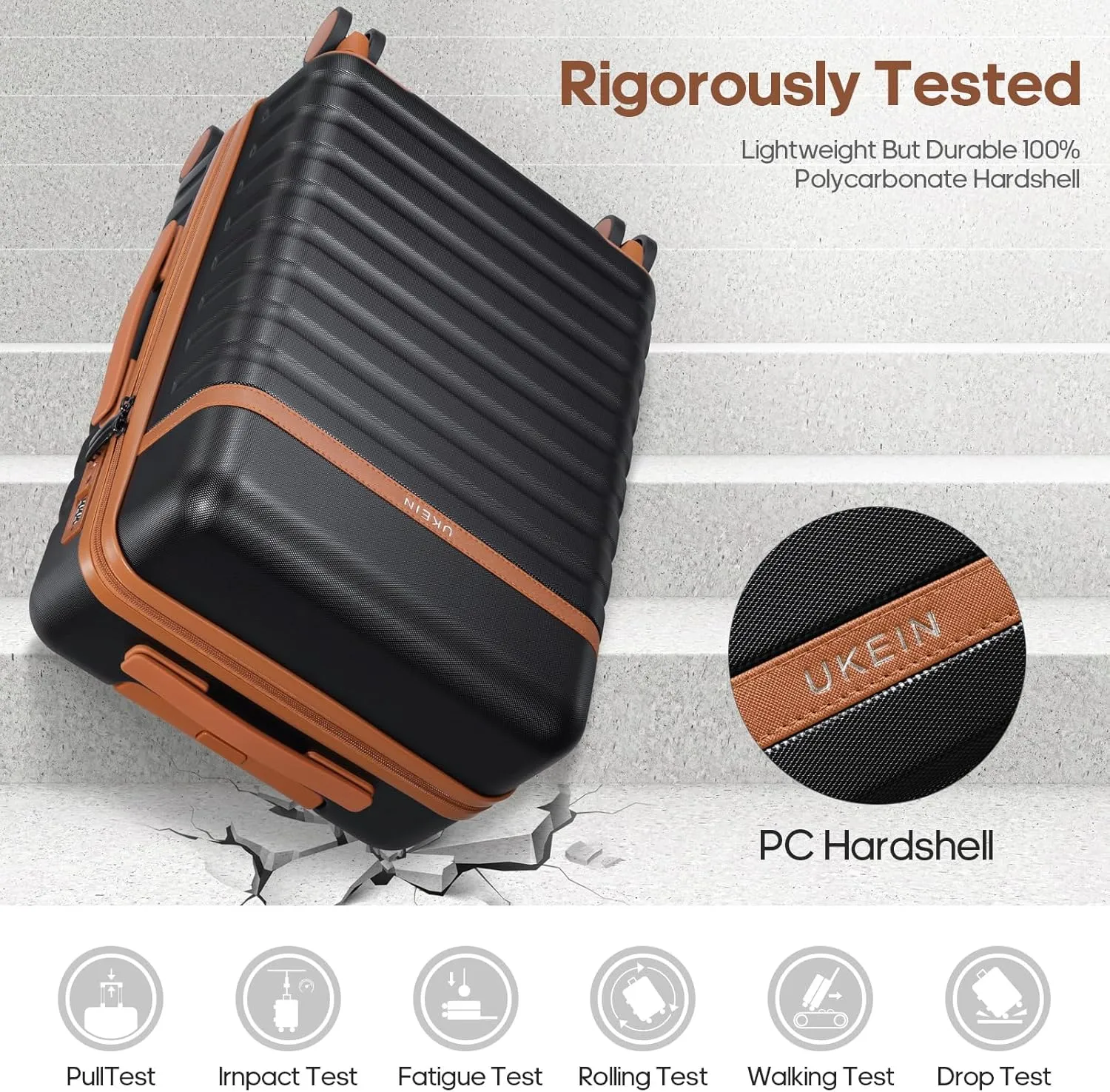 Luggage Sets 3 Piece, PC Hardside Carry on Suitcase with Spinner Wheel TSA Lock, Suitcase Set for Women Men