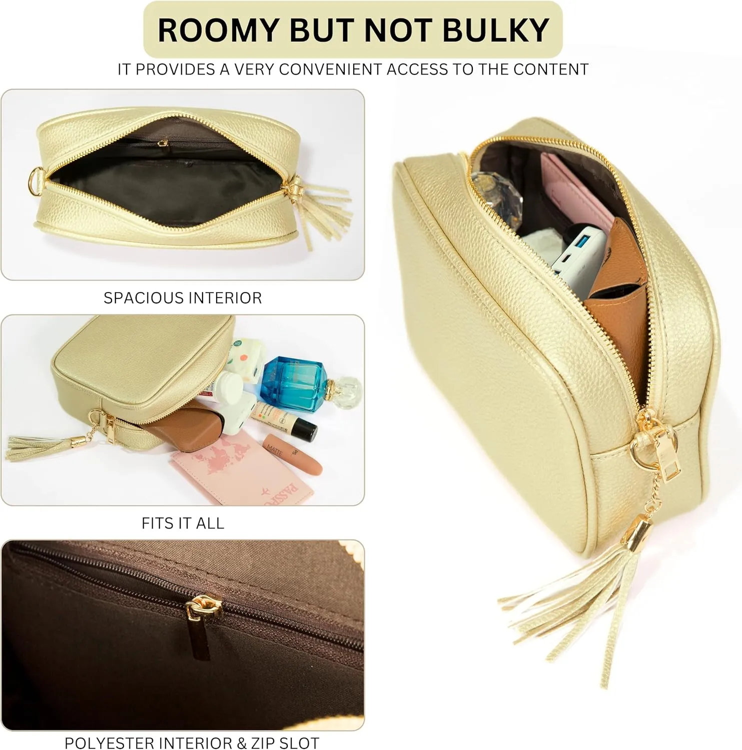 Mabel Crossbody Bag for Women Lightweight mall Shoulder Handbag Bag with Wide Adjustable Canvas Strap, Lightweight - Drew
