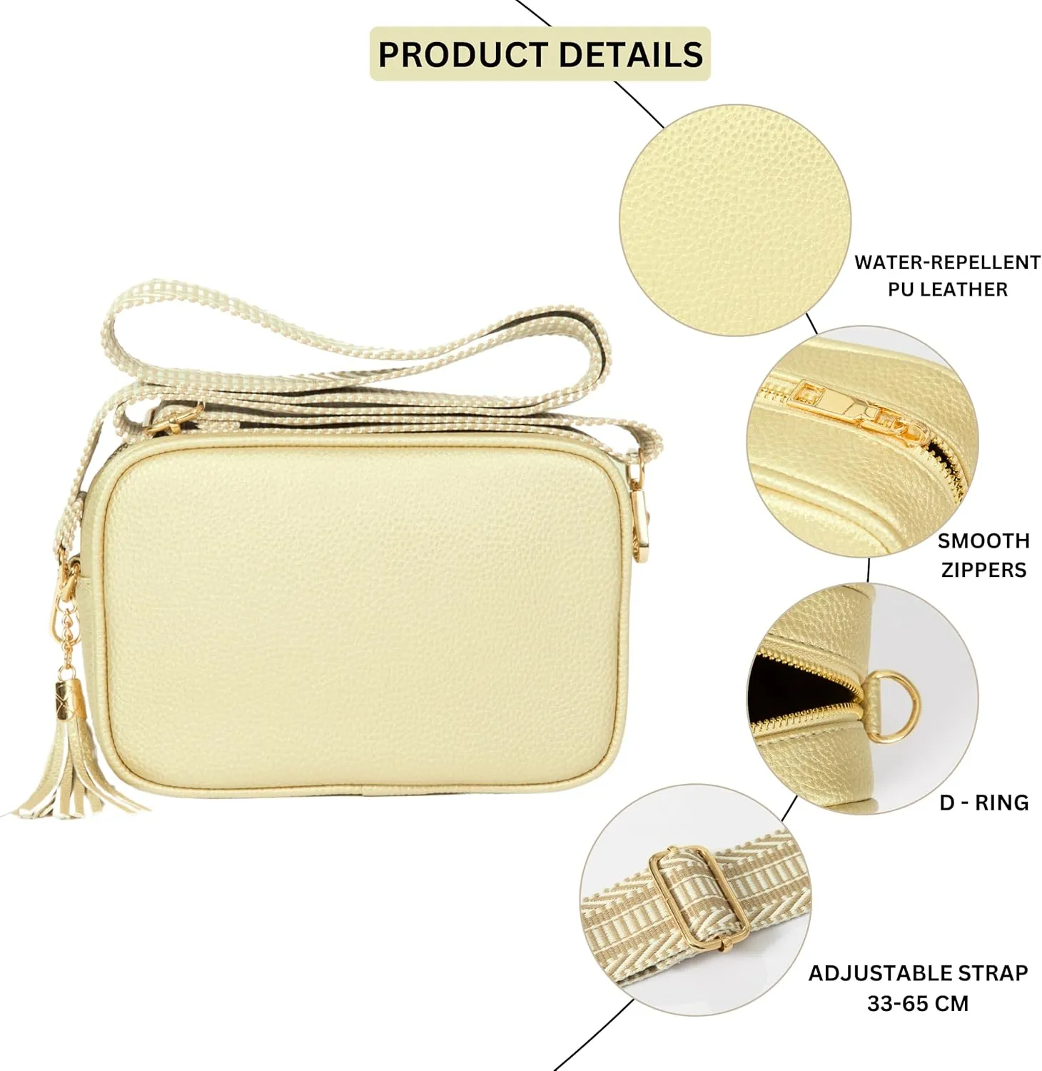 Mabel Crossbody Bag for Women Lightweight mall Shoulder Handbag Bag with Wide Adjustable Canvas Strap, Lightweight - Drew
