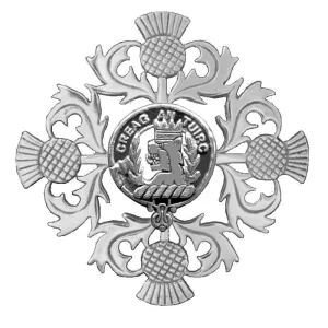 MacLaren Clan Crest Scottish Thistle Brooch