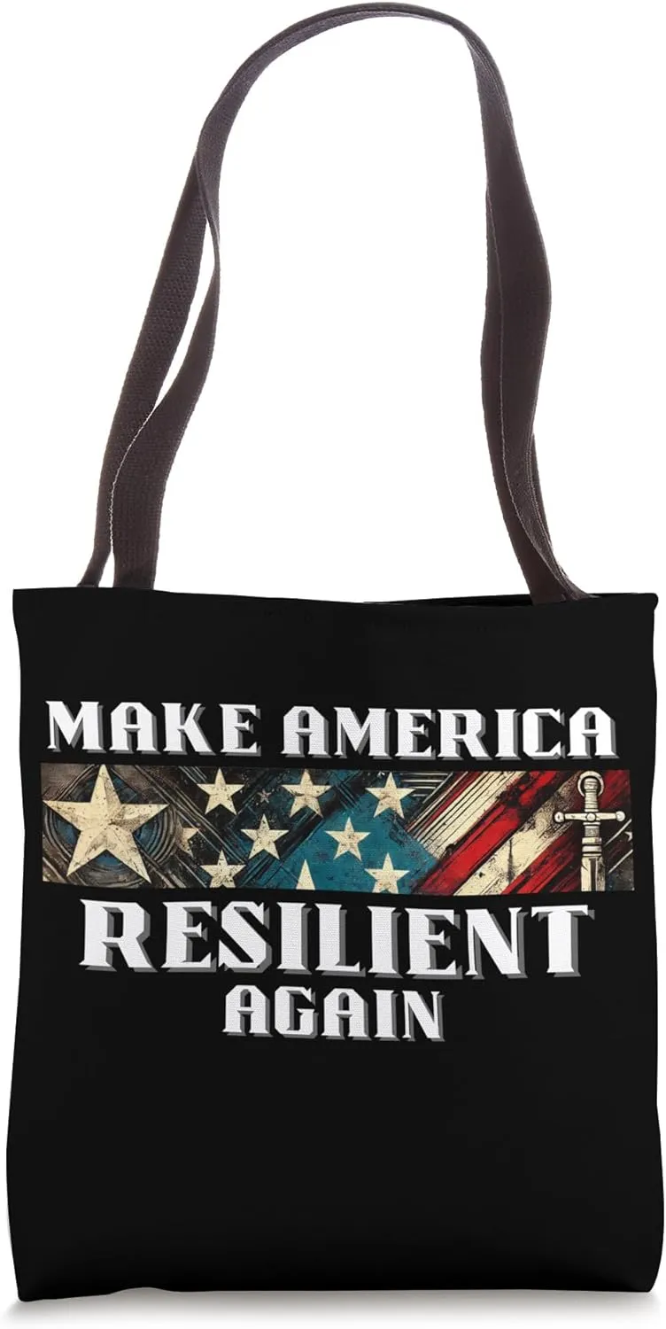 Make America Resilient Again USA Stars & Stripes Tote Bag