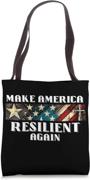 Make America Resilient Again USA Stars & Stripes Tote Bag