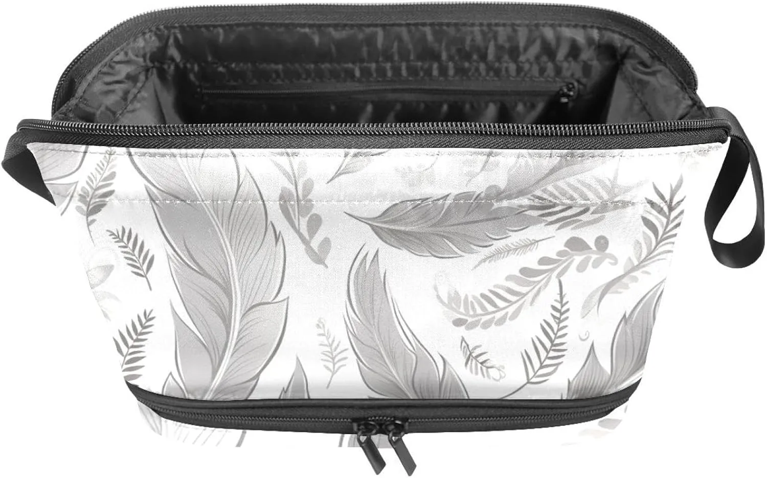 Makeup Bag Organizer,Cosmetic Bags for Women,Feather Plant Leaf Floral,Small Makeup Pouch