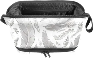Makeup Bag Organizer,Cosmetic Bags for Women,Feather Plant Leaf Floral,Small Makeup Pouch