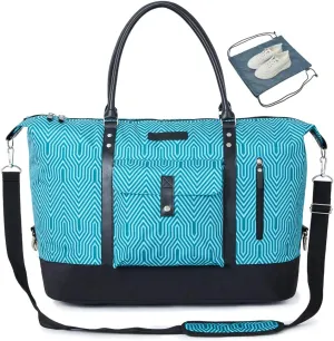 MAYMOONER Unisex Travel Tote Duffle Bag Weekender Overnight Bags Oversized for Men Women