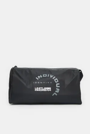 Men Black Printed Holdall