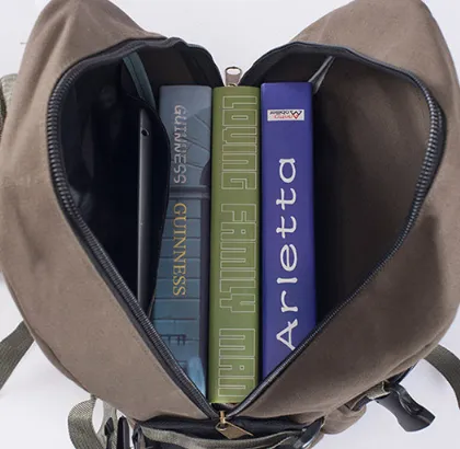 Men Canvas Student Backpack