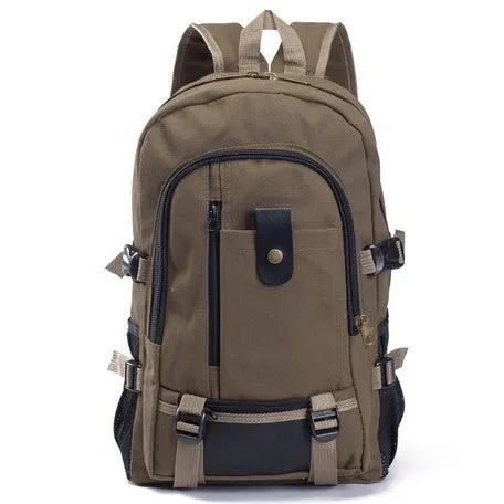 Men Canvas Student Backpack
