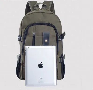 Men Canvas Student Backpack
