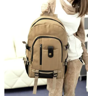 Men Canvas Student Backpack