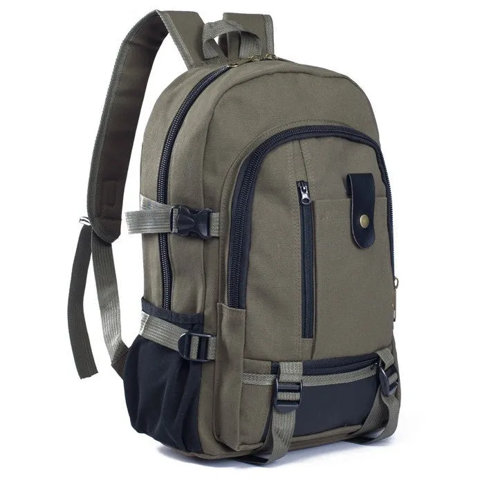 Men Canvas Student Backpack