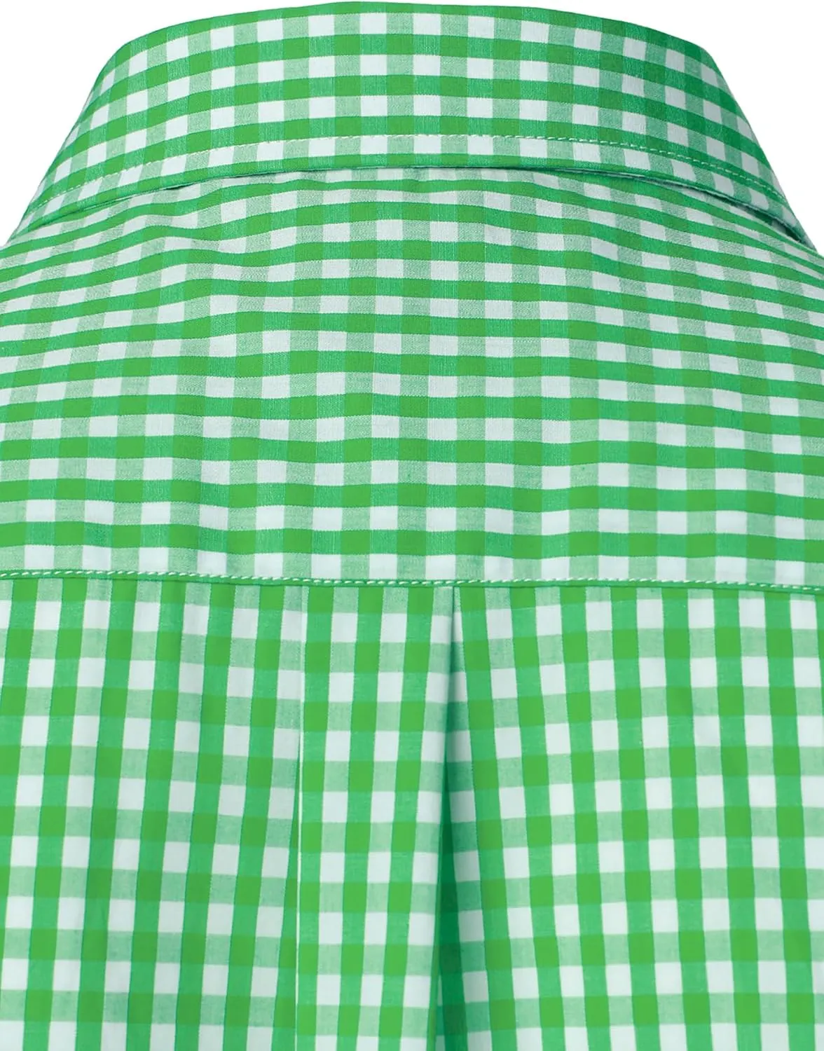 Men's Casual Plaid Button Down Shirt Cotton Short Sleeve Gingham Dress Shirts Regular Fit with Pocket