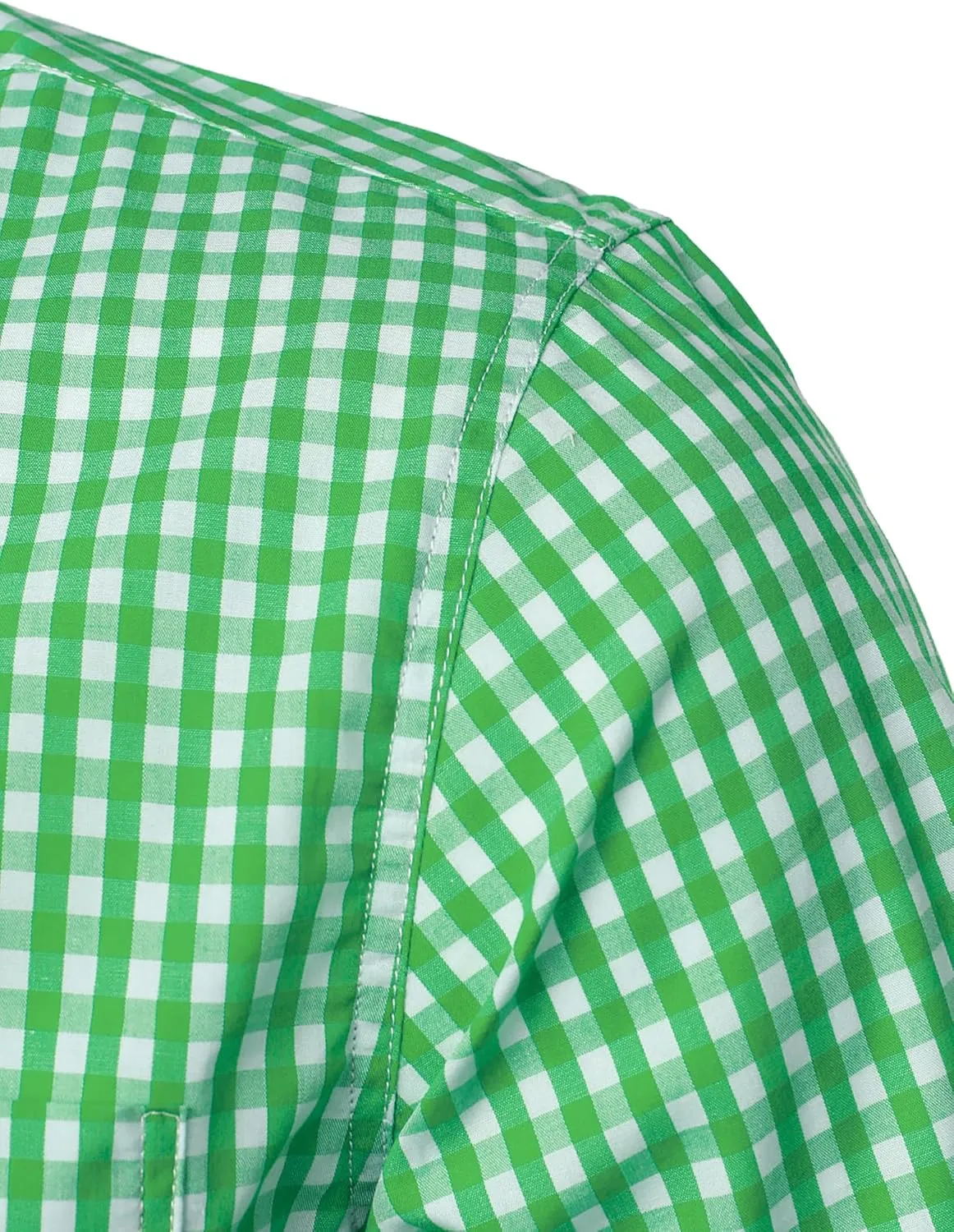 Men's Casual Plaid Button Down Shirt Cotton Short Sleeve Gingham Dress Shirts Regular Fit with Pocket