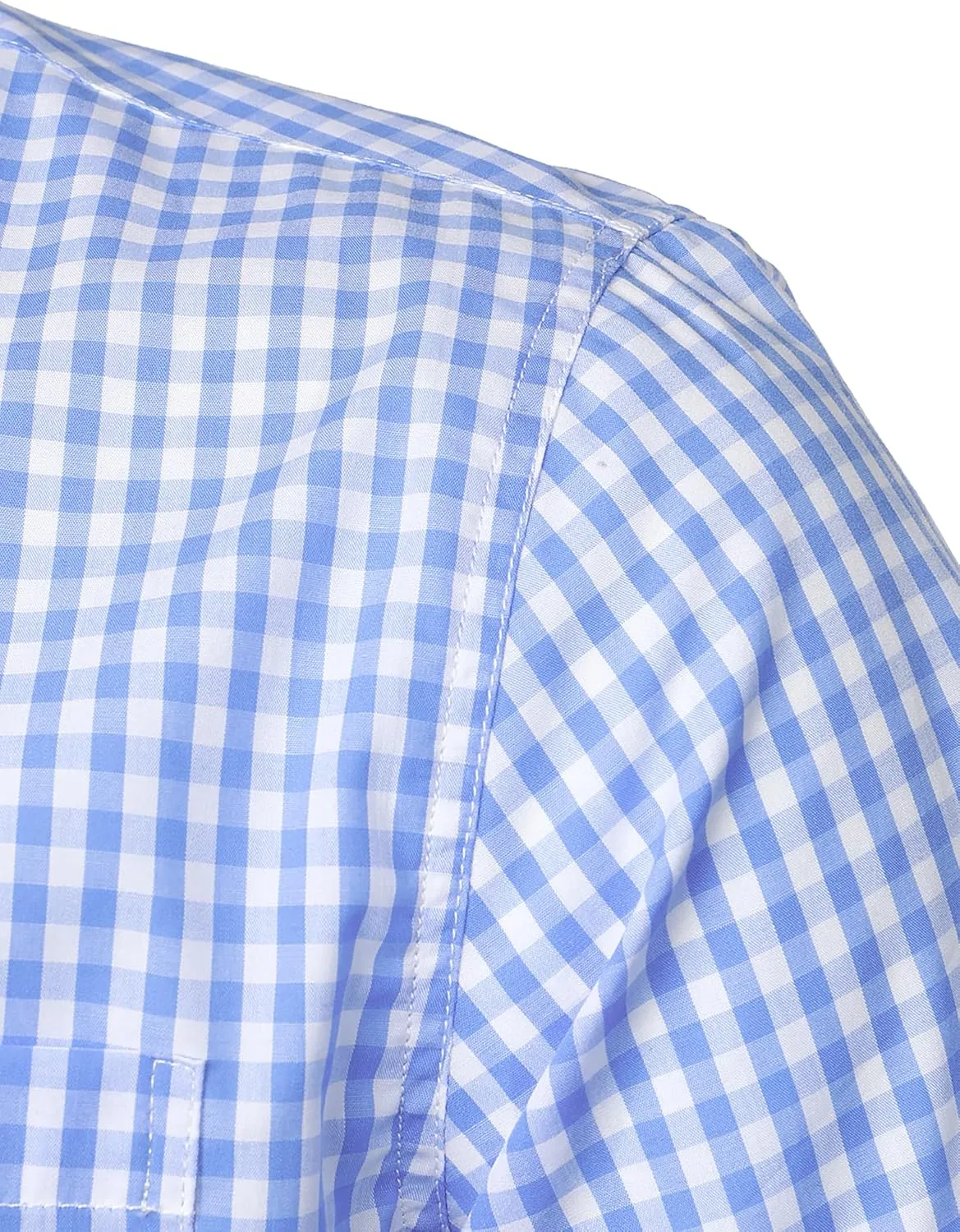 Men's Casual Plaid Button Down Shirt Cotton Short Sleeve Gingham Dress Shirts Regular Fit with Pocket