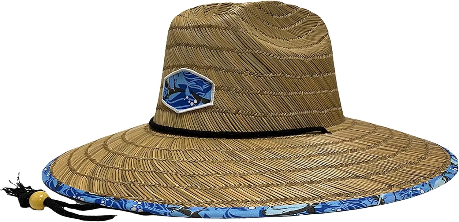 Men's Outsider Lifeguard Wide Brim Beach Sun Straw Hat