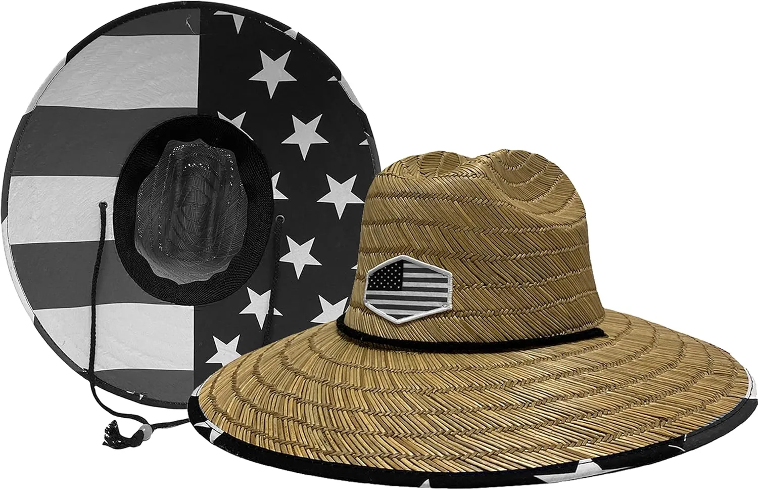 Men's Outsider Lifeguard Wide Brim Beach Sun Straw Hat