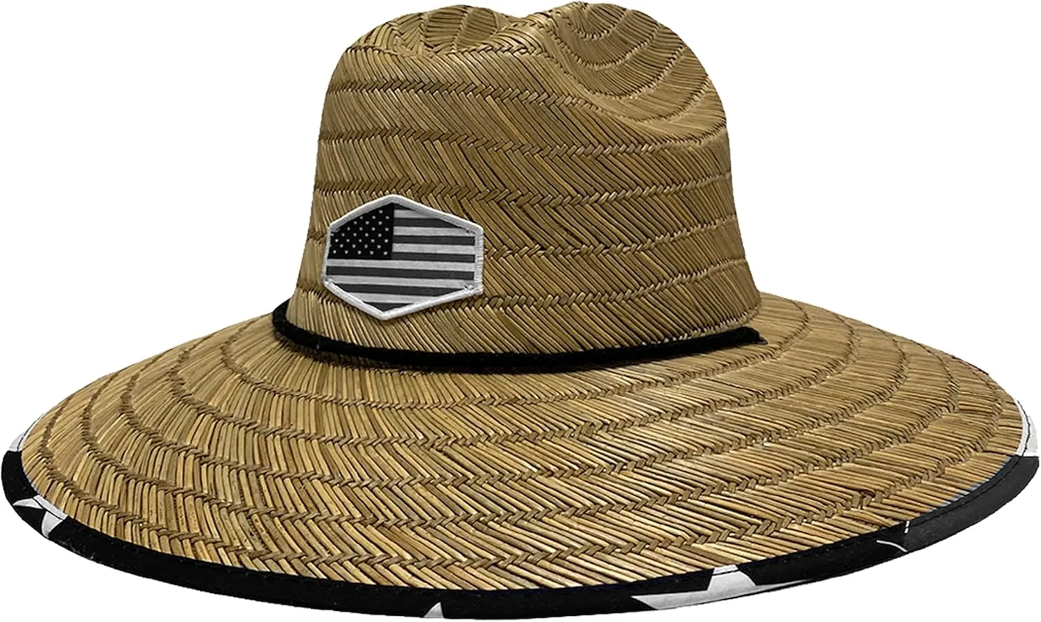 Men's Outsider Lifeguard Wide Brim Beach Sun Straw Hat