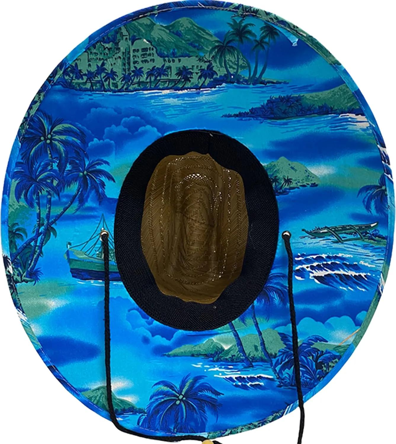 Men's Outsider Lifeguard Wide Brim Beach Sun Straw Hat