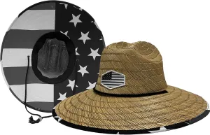 Men's Outsider Lifeguard Wide Brim Beach Sun Straw Hat
