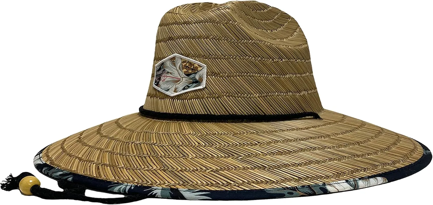 Men's Outsider Lifeguard Wide Brim Beach Sun Straw Hat