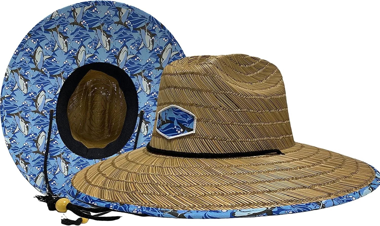 Men's Outsider Lifeguard Wide Brim Beach Sun Straw Hat