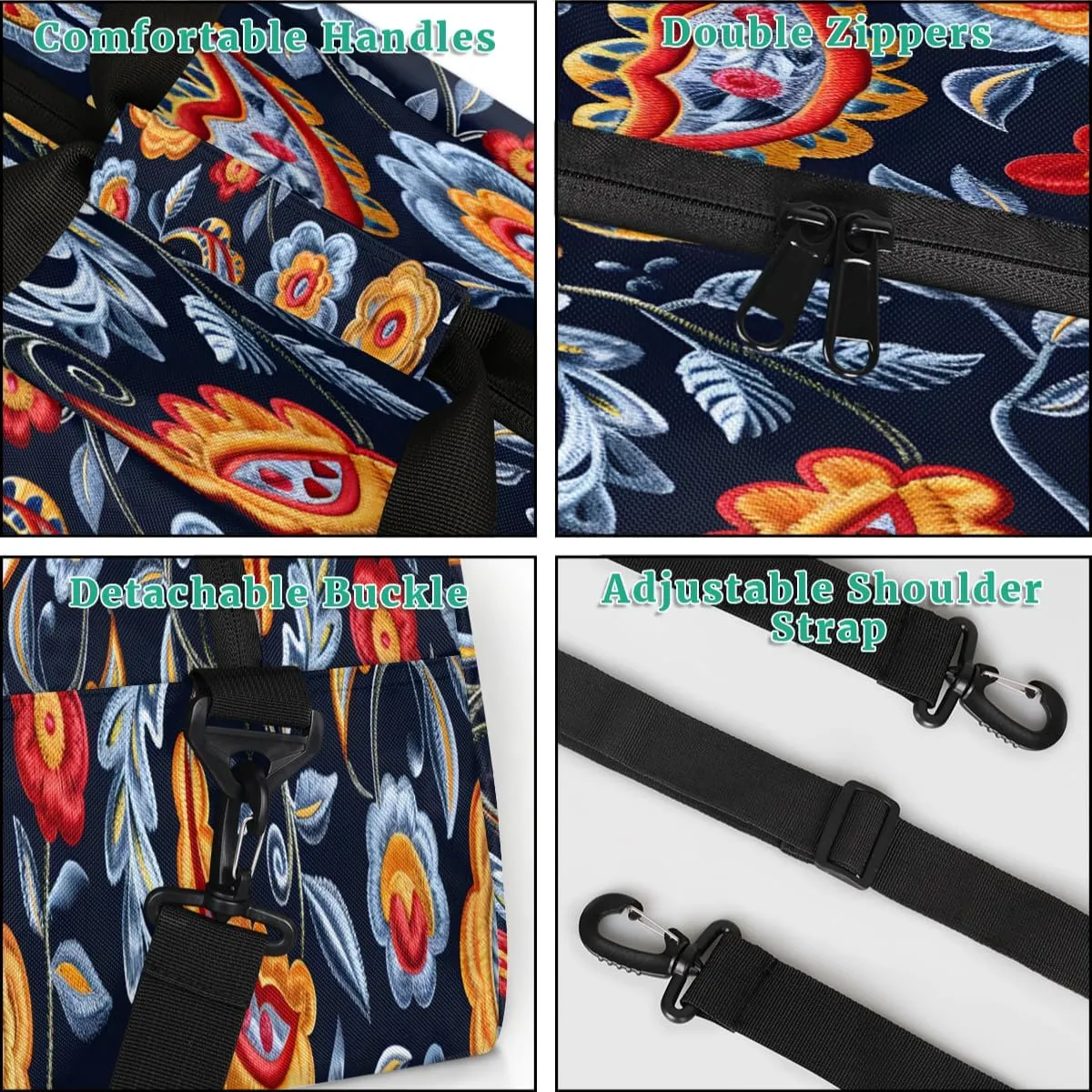 Mexican Feather Kids Overnighter Duffel Bags for Boys, Carry-On Size Sports Gym Bag with Front Zipper Pocket for School Practice or Overnight Travel Weekender Sleepover Tote Bag