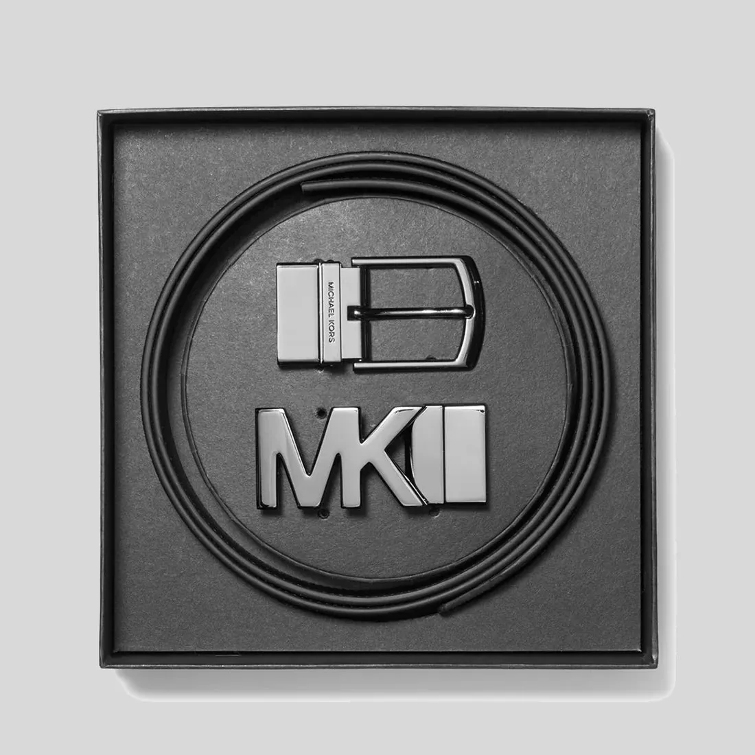 MICHAEL KORS 4-In-1 Logo Reversible Belt Box Set Brown/Black RS-36R4LBLY4B