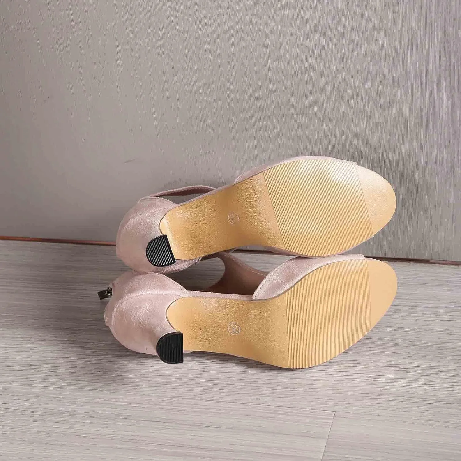 Mid Heeled Sandals for Women Summer Open Toe T Strap Pumps Sandals Black Back Zip Sandals Party Wedding Dress Shoes