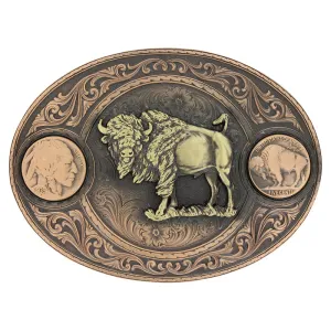 Miner's Buffalo Indian Head Nickel Belt Buckle With Buffalo