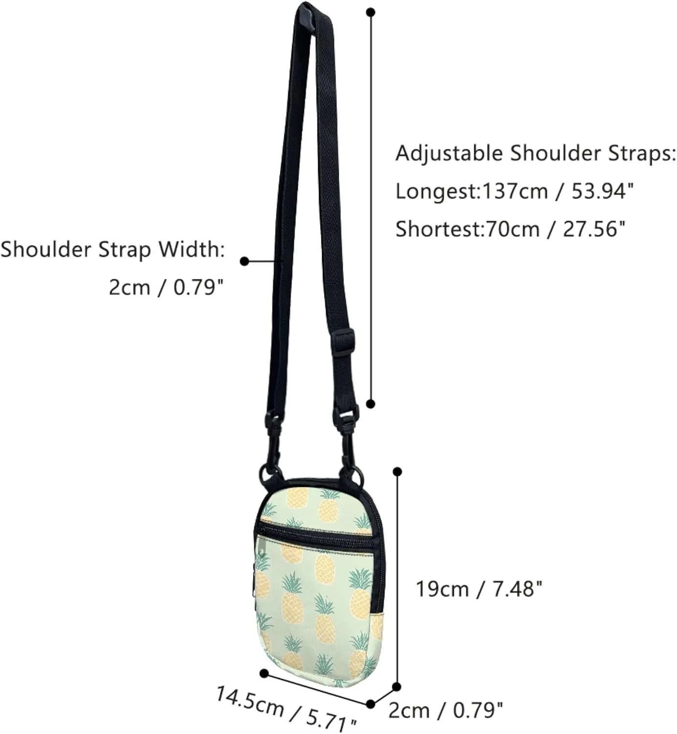 Mini Messenger Bag Girls Crossbody Bags for Women Designer Wallet Purses Shoulder Pouch for Workout Travelling