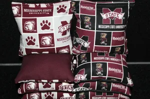 Mississippi State Bulldogs 8 Cornhole Bean Bags BAGGO/TOSS Handmade!