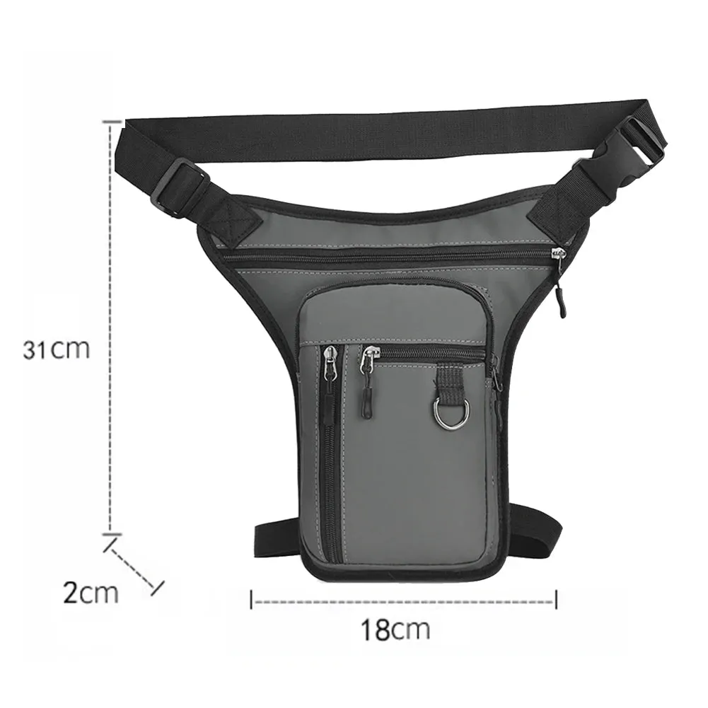 Motorcycle Bag Men Motorbike Leg Side Bag EVA Hard Shell Male Phone Waist Pack Motorcycle Drop Leg Bag Fanny Pack Belt Bum Bags