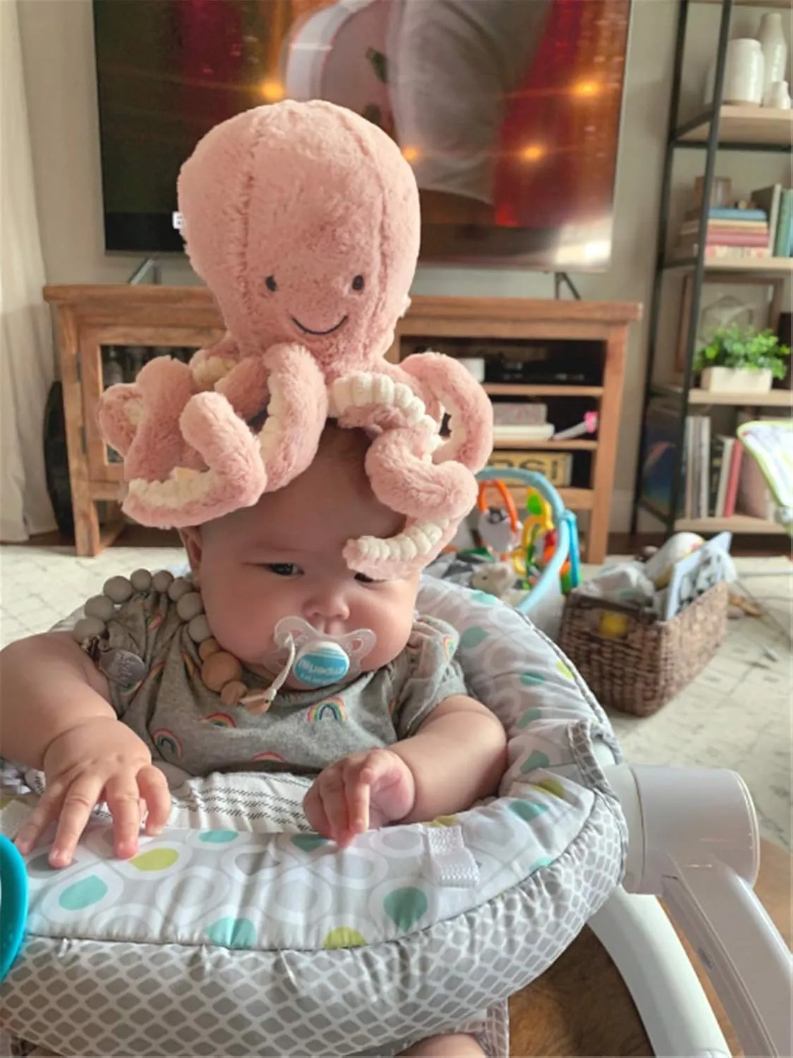 My Super Star Octopus Stuffed Animals Plush Toys for Kids Girls Boys Friends Family Birthday Xmas Gift Present Sea Critters (Pink, Medium (15.7''))