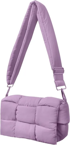 NAARIIAN Shoulder bags for women, Light-weight small puffer purses waterproof, hand-woven puffy bag crossbody handbag