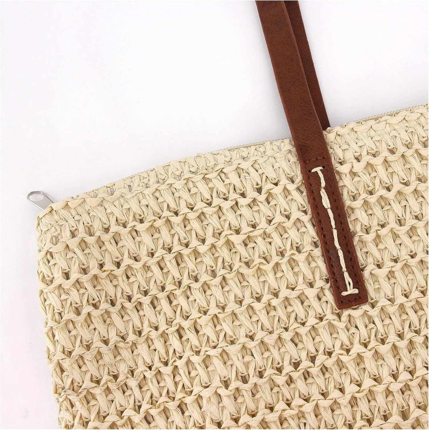Naimo Women Straw Beach Shoulder Bag Woven Tote Handbag Large Handmade Weaving Summer Casual Hobo Bag