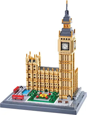 New Architecture Big Ben Building Set - 6473pcs  Micro Mini Blocks - Enjoyable & Affordable - Detailed Model Ages 14 