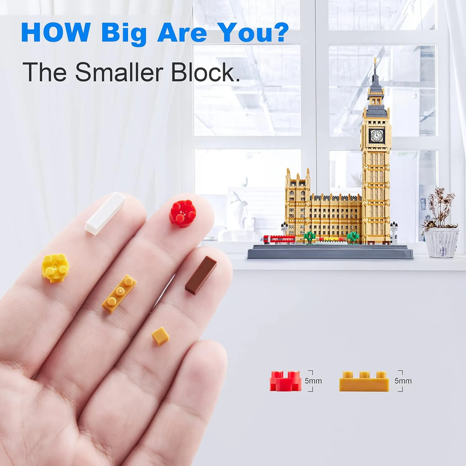 New Architecture Big Ben Building Set - 6473pcs  Micro Mini Blocks - Enjoyable & Affordable - Detailed Model Ages 14 