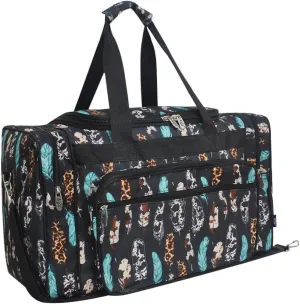 NGIL Canvas 20" inch Duffle Bag (Wild Feather-Black)