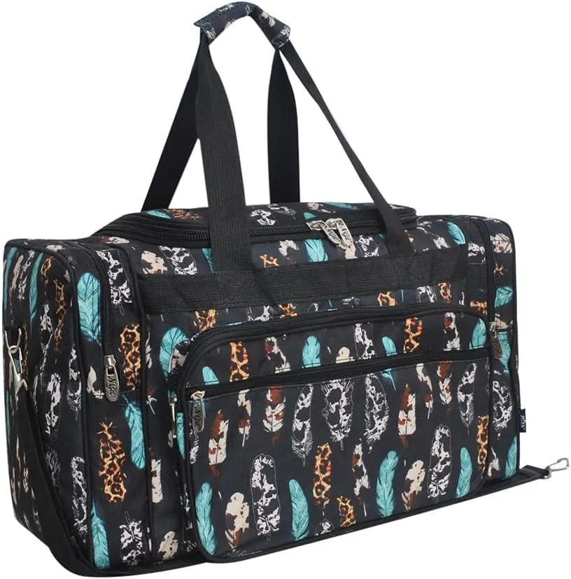 NGIL Canvas 20" inch Duffle Bag (Wild Feather-Black)