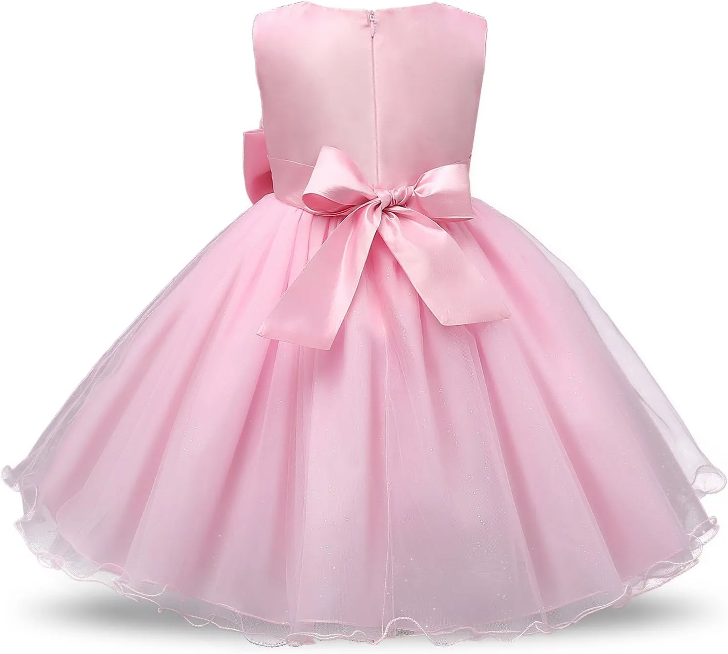NNJXD Girl Sleeveless Lace 3D Flower Tutu Holiday Princess Dresses