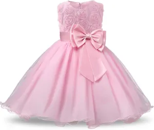 NNJXD Girl Sleeveless Lace 3D Flower Tutu Holiday Princess Dresses