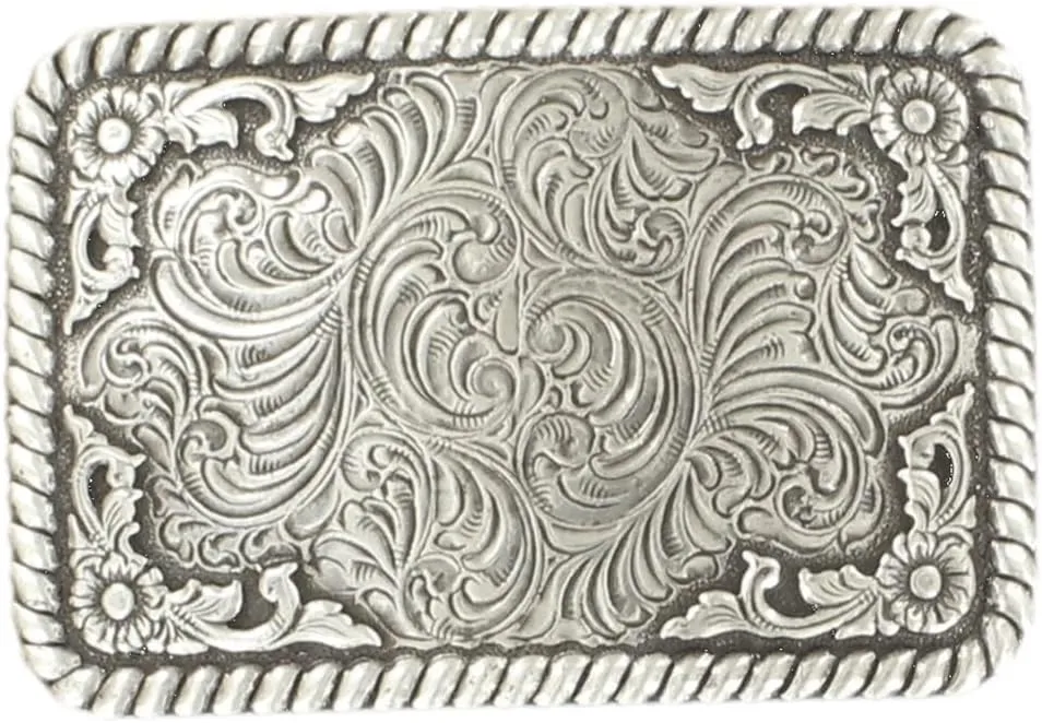 Nocona Men's Silver Square Buckle