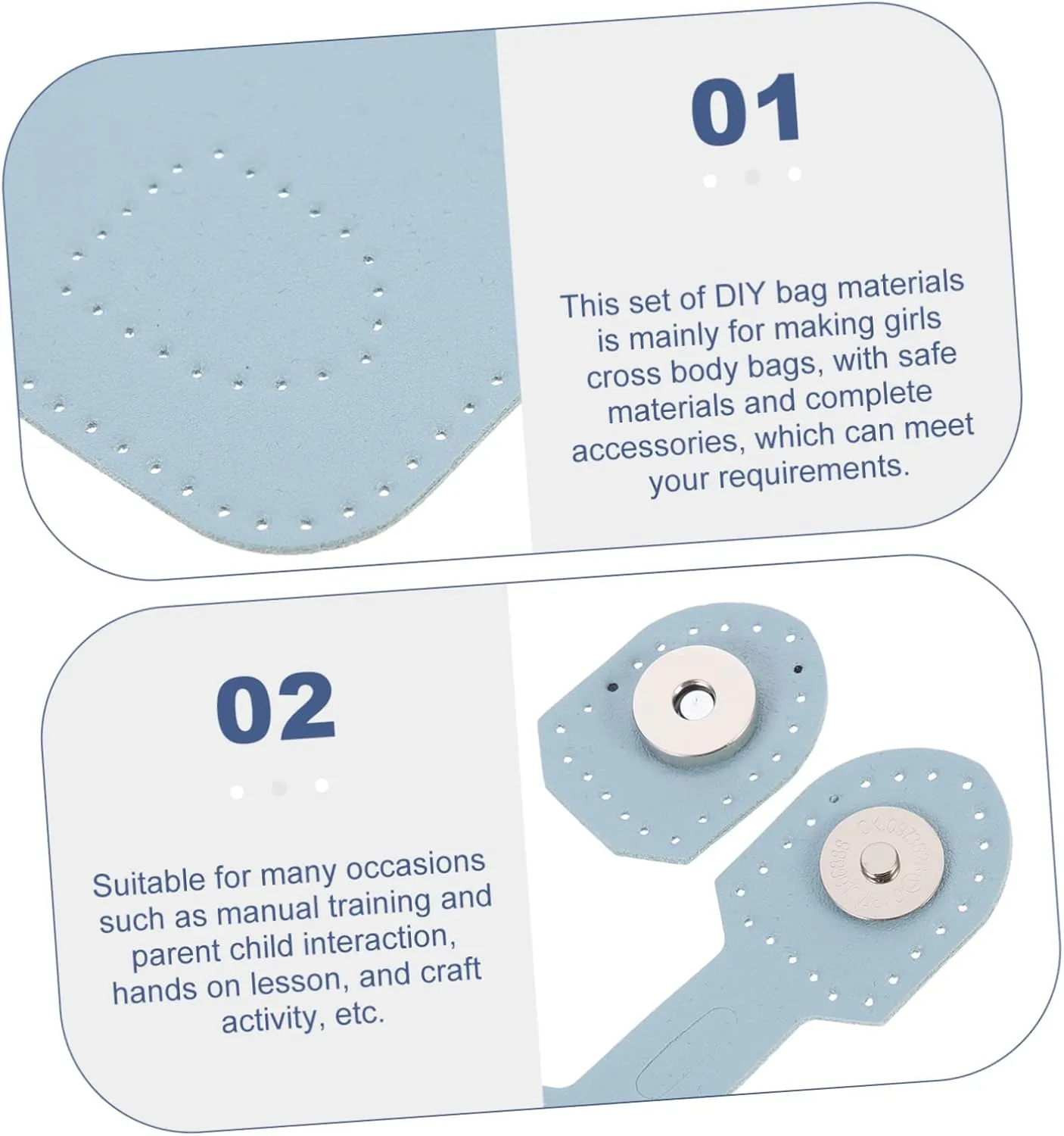 NUOBESTY Handmade Crochet Bag DIY Kit Pu Shoulder Bag Material Bag Knitting Set for Women Adults Girls Random