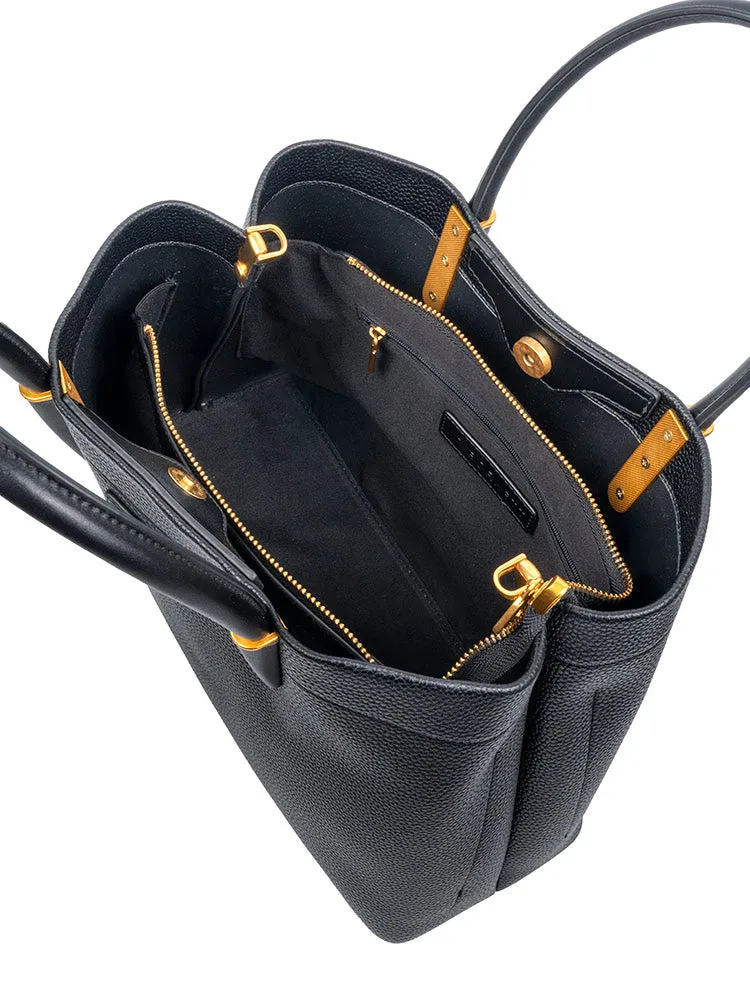 Olivia Shopper Tote Bag - Black
