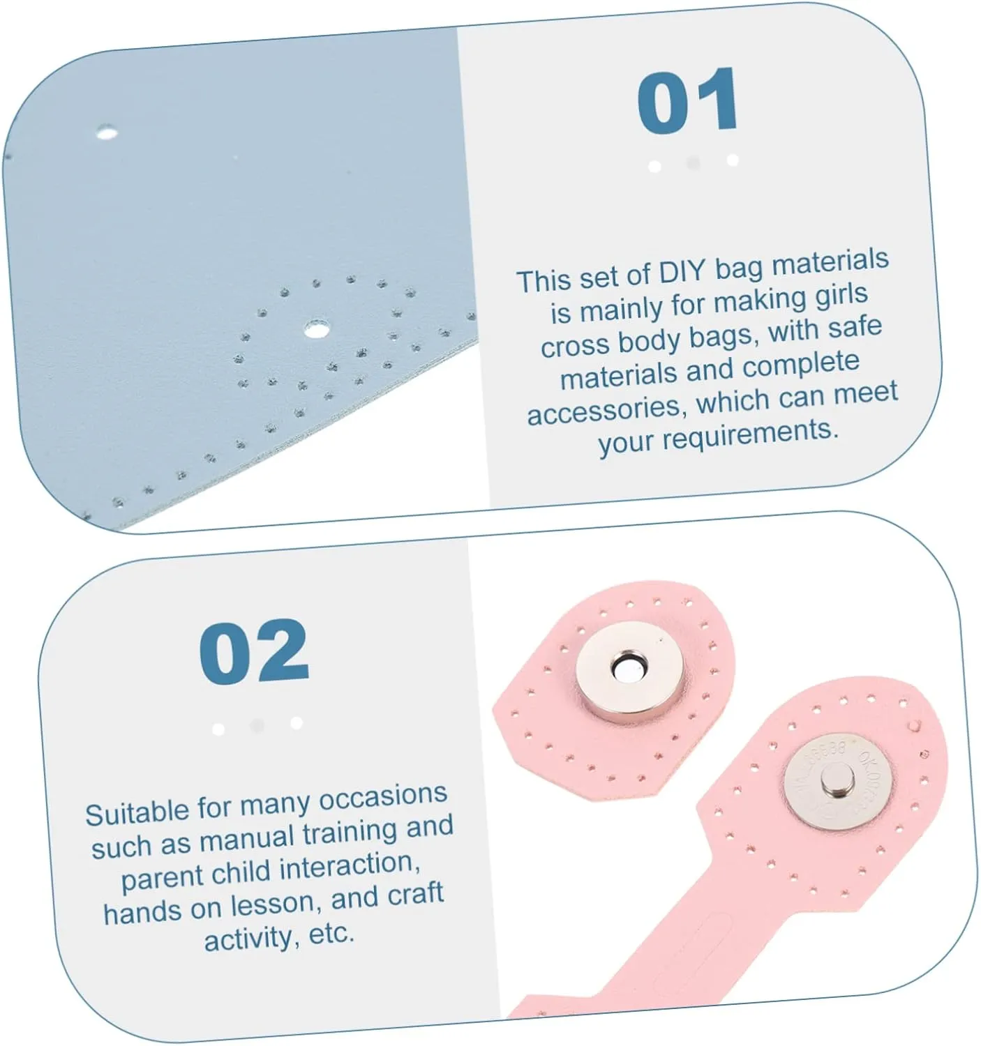 Operitacx 1 Set DIY PU Shoulder Bag Making Kit Complete Craft Supplies for Stylish Crossbody Bag for Manual Training Parent Interaction Present for Activities