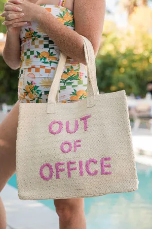 Out Of Office Raffia Beach Bag SALE