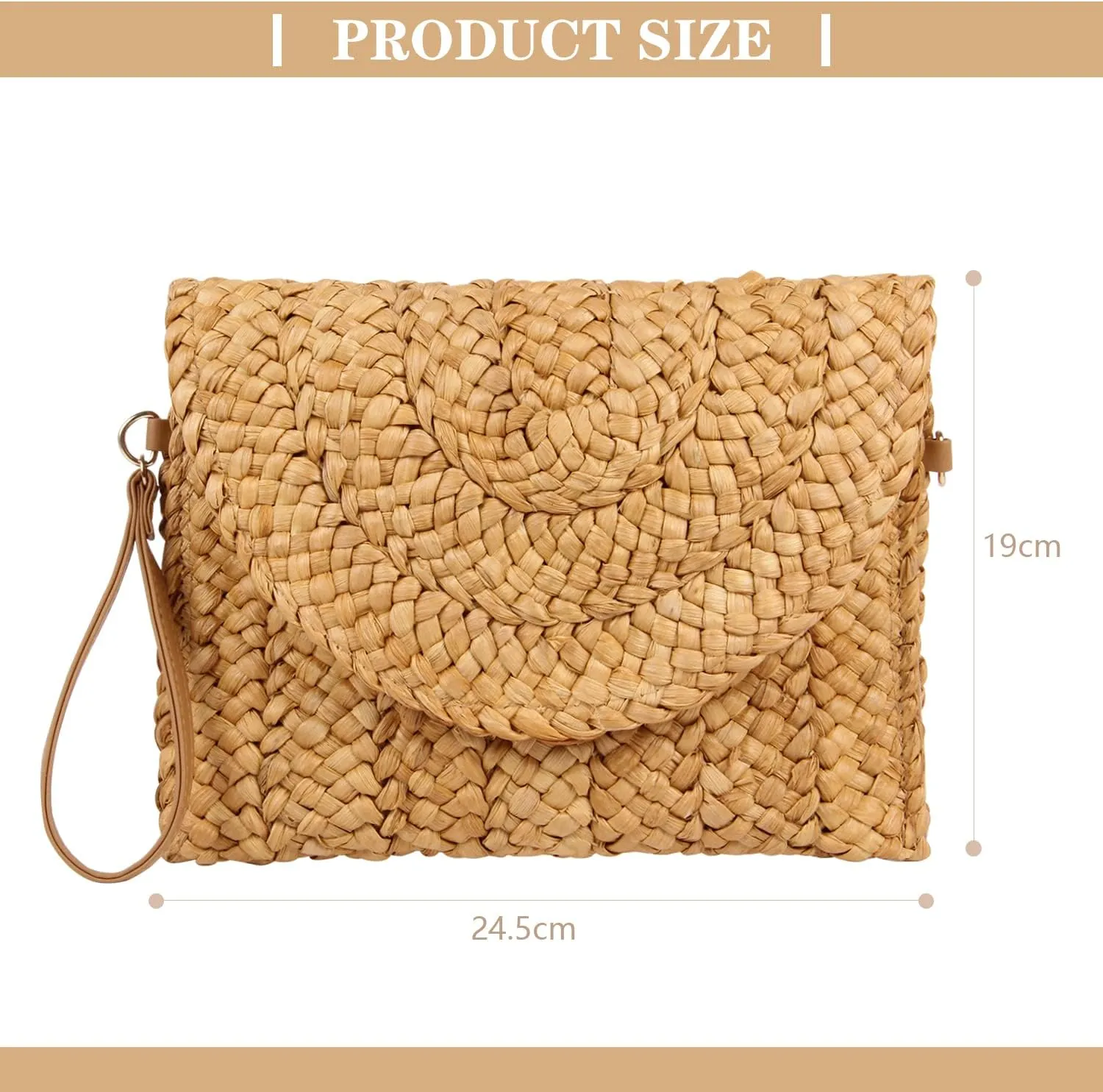 Oweisong Straw Purses for Women Summer Beach Straw s Clutch Purses Crossbody Bag Handmade Women Envelope Handbag Wallet