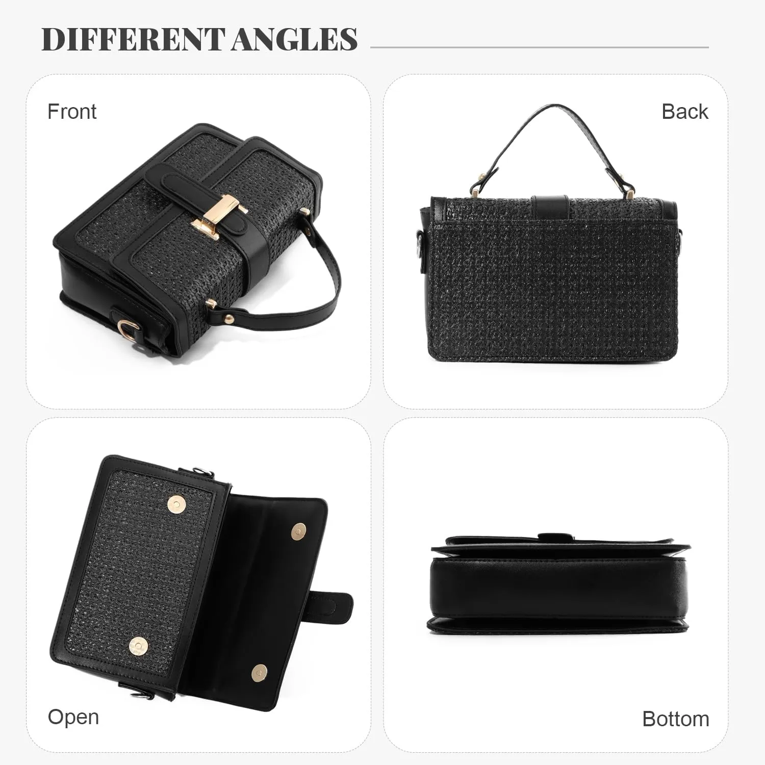 Oweisong Summer Purse for Women 2025 Woven Vacation Handbags Straw Crossbody Bag for Spring Beach